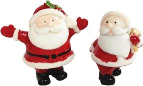 img 1 attached to 🎄 Happyyami Set of 8 Mini Resin Christmas Ornaments - Santa, Snowman, Reindeer, Xmas Tree Miniatures for Christmas Cake, Figurines for Dollhouse, Fairy Garden Decorations (Random Style)