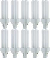 🔆 sunlite pld13/sp35k/10pk 3500k neutral white fluorescent 13w pld double u-shaped twin tube cfl bulbs (10 pack) - ideal for gx23-2 base fixtures logo