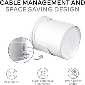 img 2 attached to 🔌 Cable Organizer for Tp Link Deco x20 and x60 Whole Home WiFi Mesh System - Easy-to-Install Wall Mounted Holder for WiFi Booster, White