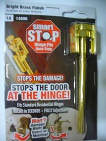 img 2 attached to 🚪 Highly Visible Brass Door Stop with Smart Stop Hinge Pin