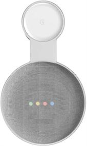 img 4 attached to 🔌 Удобный настенный держатель для Google Home Mini - компактный футляр-держатель, идеально подходит для кухни, ванной комнаты и спальни - скрывает кабель