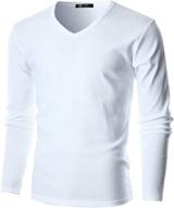 👕 givon slim fit soft cotton long sleeve lightweight thermal v-neck t-shirt for men logo