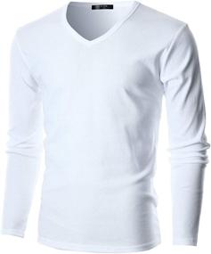 img 4 attached to 👕 GIVON Slim Fit Soft Cotton Long Sleeve Lightweight Thermal V-Neck T-Shirt for Men