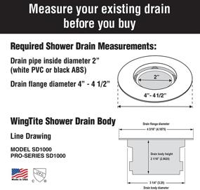 img 2 attached to 🚿 Top-Install Chrome WingTite Shower Drain Replacement, Ensures Easy Installation and Enhanced Searchability