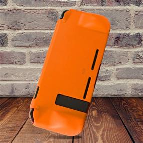 img 2 attached to 🎮 Enhanced Gaming Experience with Orzly Grip Case for Nintendo Switch - Protective Back Cover with Built-in Comfort Padded Hand Grips in Vibrant Orange