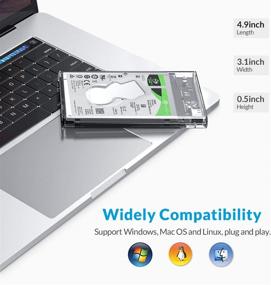 img 2 attached to 💻 ORICO 2.5 USB C Enclosure 3.1: High-Speed Tool-Free HDD External Hard Drive Enclosure for 7/9.5mm SSD, Supports UASP, Up to 4TB, Compatible with Seagate, WD, Samsung, PS4, Xbox-2139G2