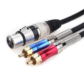 img 4 attached to TISINO XLR to RCA Y-Cable, XLR Female to Dual RCA Adapter Y-Splitter Duplicator Lead Unbalanced Stereo Audio Interconnect Cable - 10ft/3m