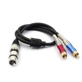 img 3 attached to TISINO XLR to RCA Y-Cable, XLR Female to Dual RCA Adapter Y-Splitter Duplicator Lead Unbalanced Stereo Audio Interconnect Cable - 10ft/3m