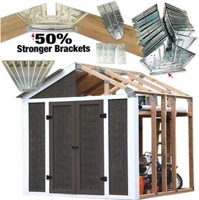 img 3 attached to 🏗️ Enhanced Truss Design Easy Shed Kit: 50% Stronger, Customizable Width & Length - Includes Bonus Miter Template, Perfect for Storage, Garage, Playhouse, 2x4 Basic Barn Roof Wood NOT Included