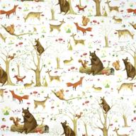 woodland forest animals wrapping paper logo