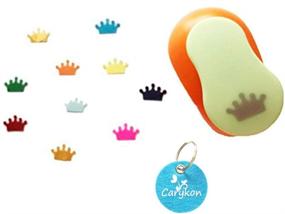 img 4 attached to 👑 Caryko 5/8" Clever Lever Craft Punch Paper Punch (Crown): Perfect Tool for Craft Enthusiasts!