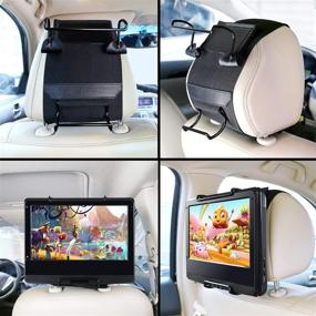 img 1 attached to 🚗 NAVISKAUTO Car Headrest Mount Holder for 10.1-12.5 Inch Portable DVD Players - Adjustable Holding Clamp for Enhanced Convenience