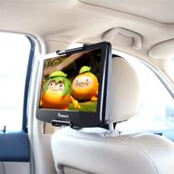 🚗 naviskauto car headrest mount holder for 10.1-12.5 inch portable dvd players - adjustable holding clamp for enhanced convenience logo