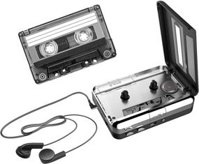 img 1 attached to 🎵 Обновленный конвертер кассет в MP3: USB кассетный плеер для преобразования лент в MP3 с наушниками - Продвинутая технология серебристого цвета z17