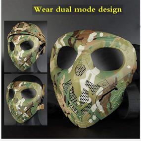 img 3 attached to Ultimate Tactical Airsoft Mask: Full Face Protection for Halloween, Cosplay & Costume Parties