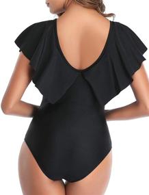 img 3 attached to 👙 Flounce Swimsuit Swimwear for Women: Tempt Me with Style and Comfort