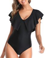 👙 flounce swimsuit swimwear for women: tempt me with style and comfort logo