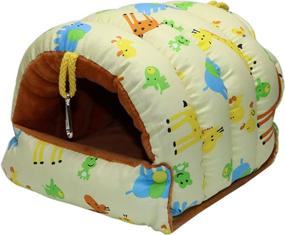 img 4 attached to 🐦 Cozy Winter Warm Hammock Happy Hut Cave Bed: Ideal for Parrots, Budgies, Parakeets, Cockatiels, Conures, Hamsters, Mice, and Chinchillas