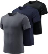 🏃 athlio men's workout running shirts - 2 or 3 pack, quick dry athletic shirts with sun protection, short sleeve gym t-shirts logo