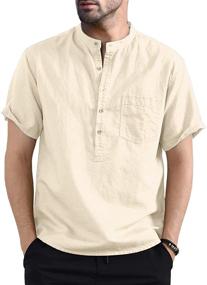 img 4 attached to Causal Cotton Workwear Fashion T Shirt