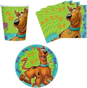 img 1 attached to 🎉 Комплект товаров для вечеринки Scooby-Doo amscan высокого качества для 16 человек - Тарелки, салфетки, чашки и многое другое!