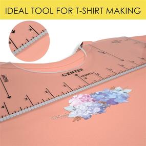 img 1 attached to 👕 2 Pcs Tshirt Ruler Set with Soft Tape Measure - Acrylic Tshirt Ruler Guide Included