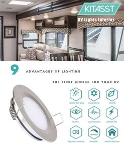 img 3 attached to KITASST 12V LED Lights for RV Interior, Thin Dimmable Recessed Ceiling Puck Lighting for RV Camper Trailer Boat Motorhome Sailboat, 4000K Natural White - 6 Pack