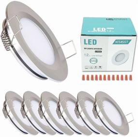 img 4 attached to KITASST 12V LED Lights for RV Interior, Thin Dimmable Recessed Ceiling Puck Lighting for RV Camper Trailer Boat Motorhome Sailboat, 4000K Natural White - 6 Pack