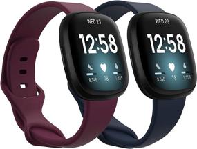 img 4 attached to Сменные ремешки MAKACTUA, совместимые с Fitbit Versa 3 / Fitbit Sense Bands Women Men