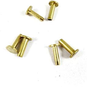 img 1 attached to Brass Knife Making Handle Pins - 5/16" x 5/8" Cutlers Cutlery Rivets - 10 Sets