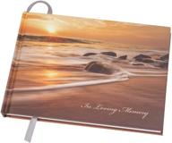 🌸 elegant funeral guest book - sun 9"x7" for cherished memories logo
