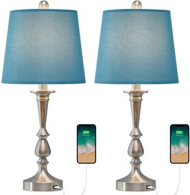img 2 attached to Oneach USB Table Lamp Set Of 2 22