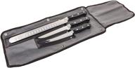 🔪 oklahoma joe's blacksmith 3-piece knife set: premium quality in sleek gray design logo