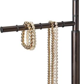 img 1 attached to Bronze Lynk Floor Standing Pivoting 🗂️ Accessory Organizer Rack for Scarves, Belts, and Jewelry