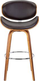 img 3 attached to 🪑 Armen Living Solvang Mid-Century Swivel Bar Height Barstool, 30" - Sleek and Stylish Seating for Elevated Entertainment Spaces