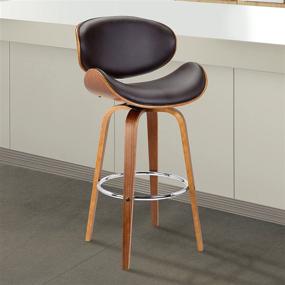 img 4 attached to 🪑 Armen Living Solvang Mid-Century Swivel Bar Height Barstool, 30" - Sleek and Stylish Seating for Elevated Entertainment Spaces