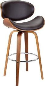 img 2 attached to 🪑 Armen Living Solvang Mid-Century Swivel Bar Height Barstool, 30" - Sleek and Stylish Seating for Elevated Entertainment Spaces