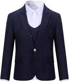 img 3 attached to 👔 Boys Tuxedo Suit Formal Dress: Premium 3-Piece Blazer, Vest & Pants Set for Wedding