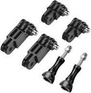 📷 versatile adjustable arm straight joints mount for gopro, akaso, campark & other action cameras - compatible with hero 10 9 8 7 6 5 4 3 3+ 2 1 logo