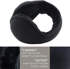 img 2 attached to Metog Unisex Foldable Polar Fleece Winter Ear Warmers/Knits EarMuffs ...