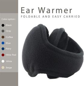 img 3 attached to Metog Unisex Foldable Polar Fleece Winter Ear Warmers/Knits EarMuffs ...