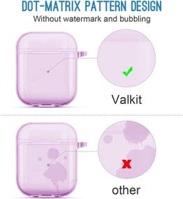 img 3 attached to 🔮 Чехол для AirPods Valkit Clear с карабином - Мягкий защитный чехол из TPU, стойкий к ударам, для девочек, женщин, мужчин - Совместим с чехлом для зарядки Apple AirPods 2 и 1 - Прозрачный фиолетовый