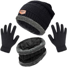 img 4 attached to 🧢Согрейте ваших детей зимой с набором шапки и шарфика от MAYLISACC для детей от 5 до 10 лет.