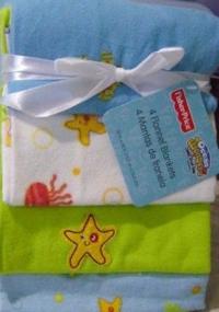 img 1 attached to 🐠 Fisher-Price Ocean Wonders Flannels (4 Pack) - Aqua/Green - Discontinued by Manufacturer