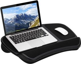 img 4 attached to 🖥️ Original XL Laptop Lap Desk with Storage Pockets - Black - Style No. 45592 by LapGear