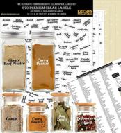 ultimate spice label system by kitchen almighty: 670 labels - 498 preprinted bold cursive spice names + 96 customizable blank labels for organized spice jar storage логотип