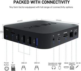 img 2 attached to 💻 MINIX Neo Z83-4 Plus: Мощный 4G/64G Intel Mini PC, Windows 10 Pro, Dual-Band Wi-Fi, 4K UHD, Автоматическое включение - Идеальное решение для дома, офиса, промышленности и цифрового медиафасада.