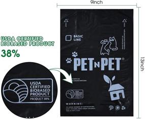 img 2 attached to 🐾 PET N PET USDA Certified Dog Poop Bags - 1080 Counts, 60 Rolls, 9x13 Inches - 38% Biobased for Easy Pet Waste Management