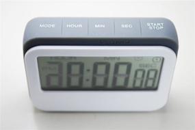 img 2 attached to ⏲️ LeisureLife Digital Timer: Multifunction Large LCD, 4 Modes, Clock, Countup, Countdown & Alarm, Exact to Second, Gray - Ideal for Kitchen, Study, Games & Time Management