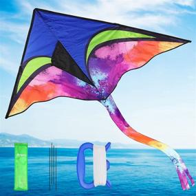 img 4 attached to 🔝 Master the Skies with Anpro's Large Delta Kite: Perfect for Beginners!